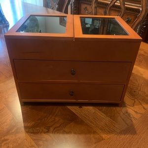 Jewelry Box - Solid wood - 2 drawers and top storage